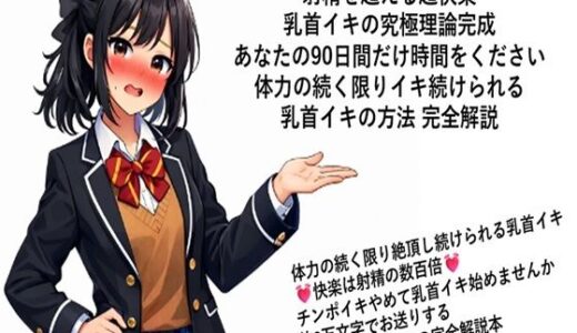 【無料で読める？】射精を超える超快楽 乳首イキ究極理論完成 あなたの90日間だけ時間をください 体力の続く限りイキ続けられる 乳首イキの方法 完全解説  何回だって体力の続く限り絶頂し続けられる乳首イキ 快楽は射精の数百倍 チンポイキやめて乳首イキ始めませんか 約2万文字でお送りする乳首イキするための完全解説本 【メスイキ？ドライオーガズム？研究所】