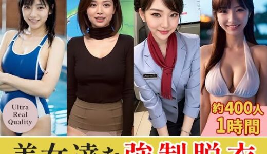 【無料で読める？】【約60分】『美女達を強●脱衣』静寂を切り裂く指先、暴かれる秘密 -AIで描く究極の美女達- 【AIで絶世の美女を作る】