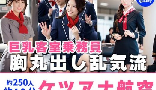 【無料で読める？】【約40分】『ケツアナ航空』客室乗務員、胸丸出し乱気流。-AIで描く究極の美女達- 【AIで絶世の美女を作る】