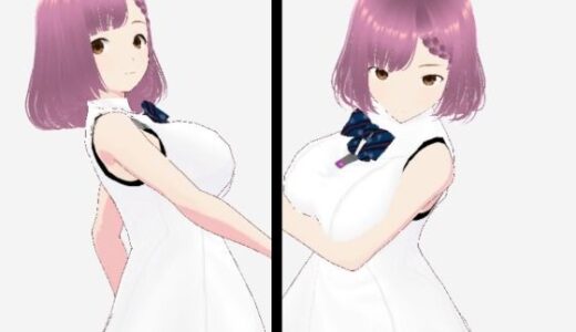 【無料で読める？】白いワンピース姿に薄いパープルヘアのお姉さん（セリフなし  3DCGモデル  イラスト集） 【シックススイートナイン】