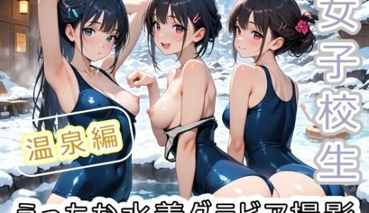 【無料で読める？】女子校生 えっちな水着グラビア撮影 〜温泉編〜 【にゃんてえっちなんだ】