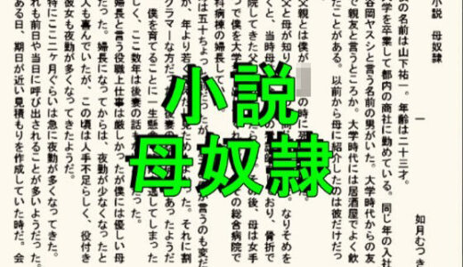 【無料で読める？】小説  母奴● 【如月むつき】