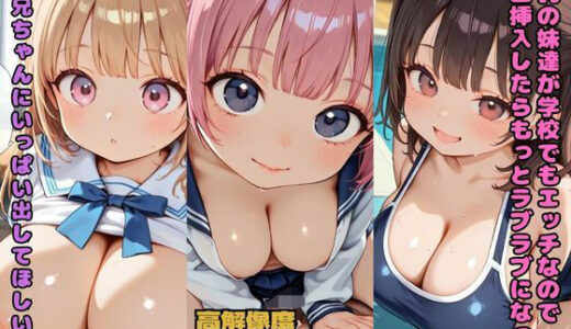 【無料で読める？】巨乳の妹達が学校でもエッチなので生挿入したらもっとラブラブになった「お兄ちゃんにいっぱい出してほしい」 【nes_aiart】
