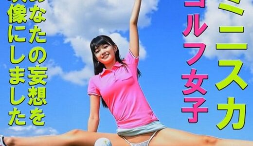 【無料で読める？】妄想14 ミニスカゴルフ女子の開脚ストレッチ AI生成動画 【Artificial Intelligence iso】