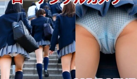 【無料で読める？】JK ローアングルカメラ 盗撮 パンチラ 逆さ撮り 階段 ブラチラ 女子学生 制服 かわいい 【JK博士】