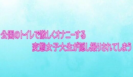 【無料で読める？】公園のトイレで激しくオナニーする変態女子大生が隠し撮りされてしまう 【背徳の恥辱放送部】
