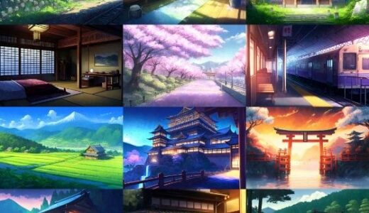 【無料で読める？】【アニメ映画風の和風系の背景】著作権フリーの高解像度画像（100枚） 【Game Material Store】