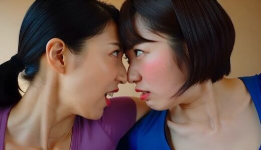 【無料で読める？】（ボイス有り）ヨガ中に鼻同士を合わせて争うふたり。 【あいろこーぷ】