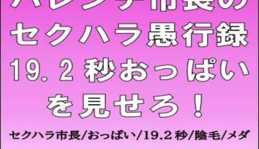 【無料で読める？】ハレンチ市長のセクハラ愚行録。19.2秒おっぱいを見せろ！ 【CMNFリアリズム】