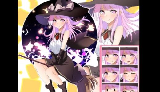 【無料で読める？】立ち絵素材  魔女の女の子 【水の木】