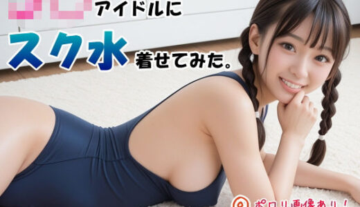 【無料で読める？】J〇アイドルにスク水着せてみた。 紺スクール水着編 【山頭火】