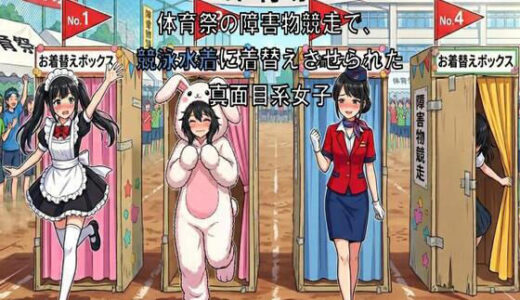 【無料で読める？】体育祭の障害物競走で、競泳水着に着替えさせられた真面目系女子 【CMNFリアリズム】