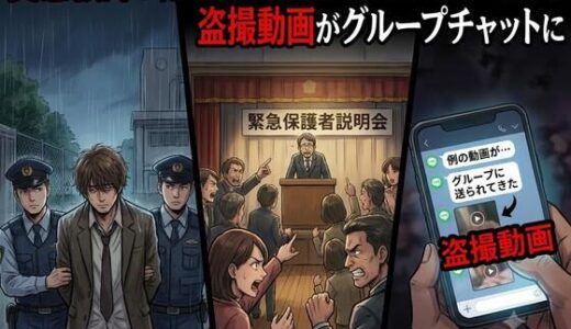 【無料で読める？】変態教師が逮捕。緊急保護者説明会は紛糾。盗撮動画がグループチャットに 【CMNFリアリズム】
