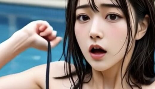 【無料で読める？】水着ではしゃぐ美女ポロリ 【aiお姉さん】