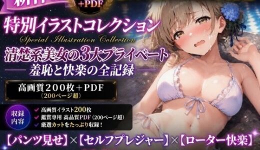 【無料で読める？】【200枚＋PDF】「……これ全部、キミに見せる秘密だからね……？」 ── 清楚系美女の濃厚プライベート密着・贅沢3大シチュエーション特化パック ── 【こっそりビジョン工房】